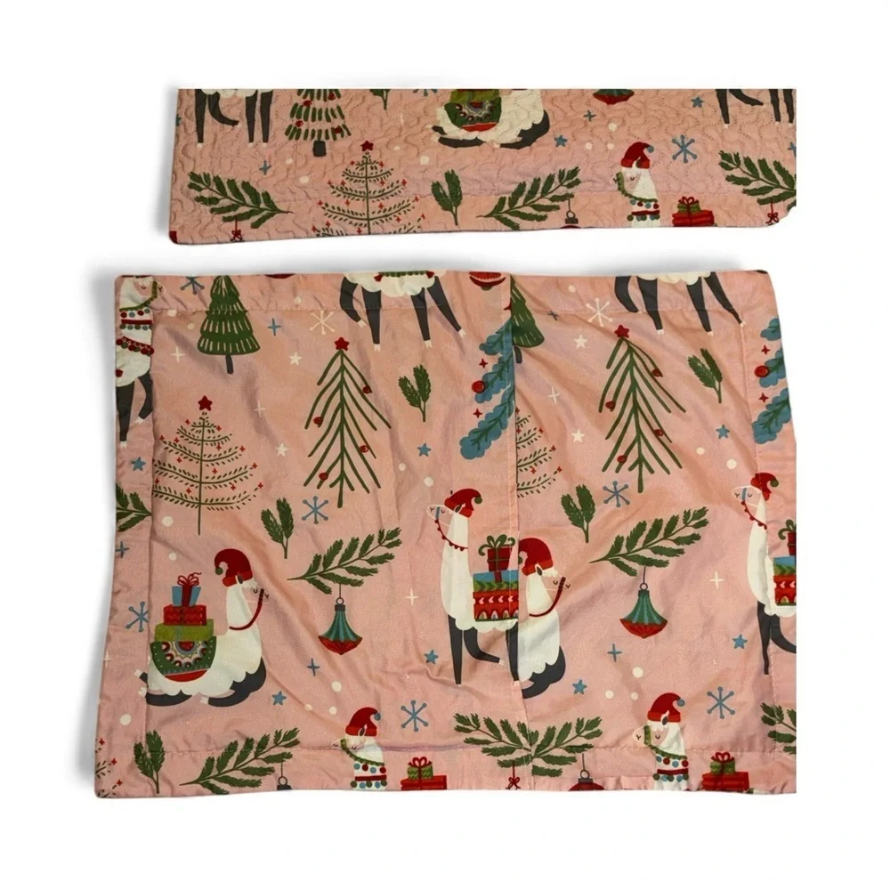 Festive Pink Holiday Pillow shams standard size